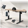 Stalinis Jan Nowak Elektrinis reguliuojamo aukščio ergonominis antracito/sonomos ąžuolo, 1200x600 mm: ARIA (5907367517507)