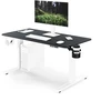 Stalo Jan Nowak Elektrinis su aukščio reguliavimu ergonomiškas baltai antracitinis, 1200x600 mm: ARIA (5907367517354)
