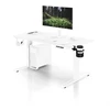 Ergonominis elektrinis staliukas su reguliuojamu aukščiu, baltas, 1200x600 mm: ARIA (5907367517323) Jan Nowak