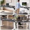 Stalas Jan Nowak Elektrinis reguliuojamo aukščio ergonominis baltai antracitinis, 1400x700 mm: ARIA (5907367517361)