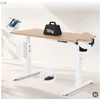 Stalinių Jan Nowak Elektrinis aukštį reguliuojantis ergonominis baltas/dąb sonoma, 1200x600 mm: ARIA (5907367517385)