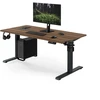 Jan Nowak Elektrinis aukštį reguliuojamas ergonominis rašomasis stalas antracito/oriecho spalvos, 1400x700 mm: ARIA (5907367517545)
