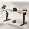 Stalo Jan Nowak Elektrinis su aukščio reguliavimu ergonomiškas antracito / ąžuolo sonoma, 1600x800 mm: ARIA (5907367517521)