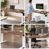 Stalo Jan Nowak Elektrinis aukštį reguliuojantis ergonominis baltas/riešutmedis, 1400x700 mm: Aria (5907367517422)