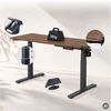 Jan Nowak Elektrinis aukštį reguliuojamas ergonominis rašomasis stalas antracito/oriecho spalvos, 1400x700 mm: ARIA (5907367517545)