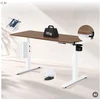 Stalomas Jan Nowak Elektrinis su reguliuojamu aukščiu ergonomiškas baltas/riešutmedis, 1600x800 mm: ARIA (5907367517439)