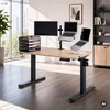 Stalinis Jan Nowak Elektrinis reguliuojamo aukščio ergonominis antracito/sonomos ąžuolo, 1200x600 mm: ARIA (5907367517507)