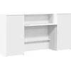Registratūra, baltos spalvos, 200x50x103,5 cm, apdirbta mediena