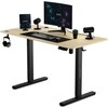 SENSE7 Nojo 120x60 Juodas Pine elektrinis rašomasis stalas