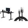 Biurko SENSE7 Nojo Juodas 140 cmx70 cm Juodas + kabelis usb