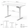 Rašomasis stalas SENSE7 NOJO LIGHT, baltas, 120 × 60 cm
