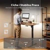 Rašomasis stalas SENSE7 NOJO LIGHT, tamsiai rudos ir juodos spalvos, 140×70 cm