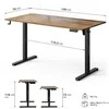 Rašomasis stalas SENSE7 NOJO LIGHT, tamsiai rudos ir juodos spalvos, 140×70 cm