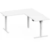 Biurko SENSE7 Nojo Light Corner Balta 160 cm x 140 cm Baltas