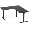 Biurko SENSE7 Nojo Light Corner Juoda 160 cm x 140 cm Juodas