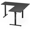 Biurko SENSE7 Nojo Light Corner Juoda 160 cm x 140 cm Juodas