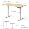 Rašomasis stalas SENSE7 NOJO LIGHT, šviesiai rudas-baltas, 120 × 60 cm