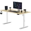 Reguliuojamo aukščio stalas SENSE7 Nojo 140 cmx70 cm, balta/pušies