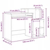 Stalas Pilkas Sonoma 120,5 x 44 x 88,5 cm Apdirbta mediena