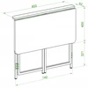 Biurko Techly Baltas 80 cm x 46 cm