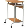 TECHLY 305694 Techly Compact kompiuterio stalas 600x450 su slankiojančiu klaviatūros dėklu bukas/sidabrinis