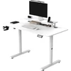 ULTRADESK HIGHLANDER Baltas Biurko su elektryczną regulacją aukščio su laikikliu ausinės i kable 120X60 cm, balta
