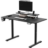 ULTRADESK HIGHLANDER Juodas Biurko su elektryczną regulacją aukščio su laikikliu ausinės i kable 120X60 cm, juoda