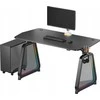 Žaidimų stalas Ultradesk Booster Gaming Desk, Glass LED RGB, Juodas