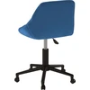 Pasukama biuro kėdė, mėlynos spalvos, aksomas