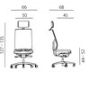 Biuro kėdė Powerton Ergonomiczny fotel biurowy Marie, Pilka