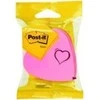Lipnūs lapeliai 3M, Post-it, Širdelė, 76x76mm, rausvi (1x225) 0717-031