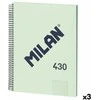 Milan Bloknotas Milan 430 Kolor Žalias A4 80 Kartki (3 vnt.)