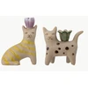 Bloomingville Set of 2 Mamie Cat Candlestick (82058194)