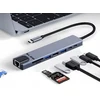 Blow USB-C šakotuvas RJ45 + HDMI 100W tinklo adapteris K-08