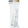 Blow PS-420 4 lizdų 3xUSB tinklo ilgintuvas 2m baltas 2x1mm