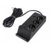 Blow PS-350U 3 lizdų maitinimo prailginimo laidas 4xUSB+USB-PD 3m juodas 3x1mm