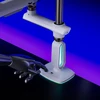 Blow „F7-XE Pearl Baltas RGB“ foninio apšvietimo žaidimų tvirtas stalo laikiklis dideliems monitoriams, 32–60 colių