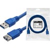Blow USB-A 3.0 kabelis kištukas - lizdas 1.5m