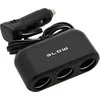 Blow Automobilinis cigarečių žiebtuvėlio skirstytuvas 1xPLUG/3xSOCKET+CS-32 laidas