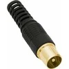 Blow 1056# Antenos kištukas tiesus, juodas, auksinis, ilgas
