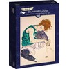 Dėlionė Bluebird Puzzle Mėlynojo paukščio galvosūkis, 1000 sėdi moteris, Egon Schiele, 1917 m.