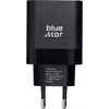 BlueStar Telefono įkroviklis Blue Star USB C QC4.0 PD 3A 45W + laidas USB C į USB C TFB-TC-45WPD juodas