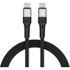 BlueStar USB C laidas į USB C Blue Star 3A 60W PD QC4.0 su pyne 2 m TFK-DC-004 juodas