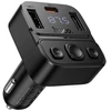 Automobilinis „Bluetooth“ siųstuvas Hoco USB A + USB C QC PD 35W E87 juodas