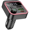 Automobilinis „Bluetooth“ siųstuvas Hoco USB A + USB C QC PD 35W E87 juodas