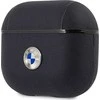 BMW BMA3SSLNA AirPods 3 dėklas navy Geniune Leather sidabro spalvos Logo