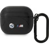 BMW BMA322PVTK AirPods 3 gen dėklas juodos spalvos Leather Curved Line
