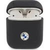 Apple AirPods BMW Cover Geniune Leather Sidabrinis Logo (BMA2SSLNA) ausinių dėklas mėlynos spalvos