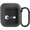 BMW Carbon Double Metal Logo - dėklas skirtas AirPods 1/2 gen (Juodas)