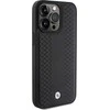BMW Leather Diamond Pattern dėklas iPhone 15 Pro Max - juodas
